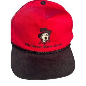 Billy The Kid Historic Lincoln Snapback Hat Red & Black Adjustable Cap